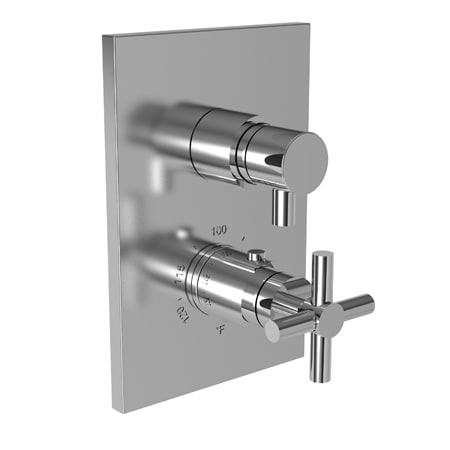 Newport Brass 1/2" Square Thermostatic Trim Plate With Handle in Polished Nickel 3-993TS-15